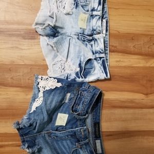 Two pairs Junior shorts size 0 & size 3